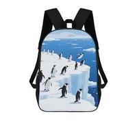 HETVBNS Glacier Penguins Backpack for Women Men, Durable 600D Polyester Bookbag with Large Capacity, Lightweight 17 Inch Laptop Backpack Minimalism Casual Daypack for Work, Travel