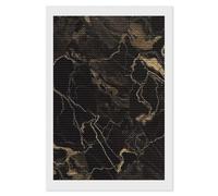 HETVBNS Gold Black Marble Diamond Painting Kits for Adults, Full Round Drill DIY Diamond Art for Beginners, 5D Gem Art and Crafts for Home Wall Decor 8"x12"