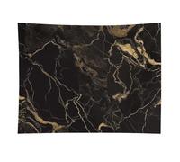 HETVBNS Gold Black Marble Tapestry Wall Hanging - 30"x40" Aesthetic Tapestries Soft Polyester Wall Art Decor Large Tapestry for Bedroom Living Room Dorm Backdrop, Hanging Kit Included