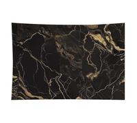 HETVBNS Gold Black Marble Tapestry Wall Hanging - 60"x90" Aesthetic Tapestries Soft Polyester Wall Art Decor Large Tapestry for Bedroom Living Room Dorm Backdrop, Hanging Kit Included
