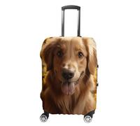 HETVBNS Golden Retriever Sunflower Luggage Cover, Elastic Luggage Protector Fits 19-32in Suitcases, Washable & Anti-Scratch Suitcase Cover for Men Women, style, XL, Classic