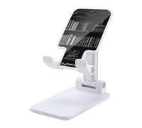 HETVBNS Goth Bookshelf Phone Stand for Desk - Adjustable & Foldable Tablet Stand Portable Cell Phone Stand Holder Compatible with 4-13" Smartphones, Tablets