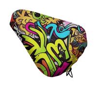 HETVBNS Graffiti Drawing Bike Seat Cover Waterproof Bicycle Seat Cover