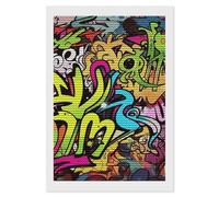 HETVBNS Graffiti Drawing Diamond Painting Kits for Adults, Full Round Drill DIY Diamond Art for Beginners, 5D Gem Art and Crafts for Home Wall Decor 8"x12"