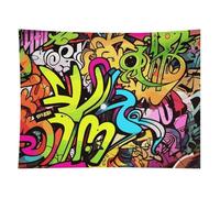 HETVBNS Graffiti Drawing Tapestry Wall Hanging - 60"x80" Aesthetic Tapestries Soft Polyester Wall Art Decor Large Tapestry for Bedroom Living Room Dorm Backdrop, Hanging Kit Included