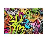 HETVBNS Graffiti Drawing Tapestry Wall Hanging - 60"x90" Aesthetic Tapestries Soft Polyester Wall Art Decor Large Tapestry for Bedroom Living Room Dorm Backdrop, Hanging Kit Included