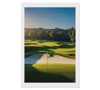 HETVBNS Green Golf Course Diamond Painting Kits for Adults, Full Round Drill DIY Diamond Art for Beginners, 5D Gem Art and Crafts for Home Wall Decor 8"x12"