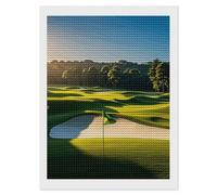 HETVBNS Green Golf Course Diamond Painting Kits for Adults, Full Round Drill DIY Diamond Art for Beginners, 5D Gem Art and Crafts for Home Wall Decor 12"x16"