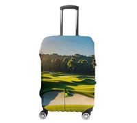 HETVBNS Green Golf Course Luggage Cover, Elastic Luggage Protector Fits 19-32in Suitcases, Washable & Anti-Scratch Suitcase Cover for Men Women, style, L, Classic