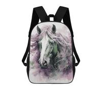 HETVBNS Green Horse Backpack for Women Men, Durable 600D Polyester Bookbag with Large Capacity, Lightweight 17 Inch Laptop Backpack Minimalism Casual Daypack for Work, Travel