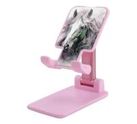 HETVBNS Green Horse Phone Stand for Desk - Adjustable & Foldable Tablet Stand Portable Cell Phone Stand Holder Compatible with 4-13" Smartphones, Tablets