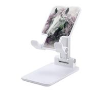 HETVBNS Green Horse Phone Stand for Desk - Adjustable & Foldable Tablet Stand Portable Cell Phone Stand Holder Compatible with 4-13" Smartphones, Tablets
