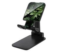HETVBNS Green Leaves Pattern Phone Stand for Desk - Adjustable & Foldable Tablet Stand Portable Cell Phone Stand Holder Compatible with 4-13" Smartphones, Tablets