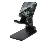 HETVBNS Grey Gold Plant Leaves Phone Stand for Desk - Adjustable & Foldable Tablet Stand Portable Cell Phone Stand Holder Compatible with 4-13" Smartphones, Tablets