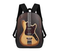 HETVBNS Guitar Musical Instrument Backpack for Women Men, Durable 600D Polyester Bookbag with Large Capacity, Lightweight 17 Inch Laptop Backpack Minimalism Casual Daypack for Work, Travel