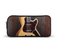 HETVBNS Guitar Musical Instrument Pencil Case Large Capacity, Durable Pencil Pouch Portable Small Cosmetic Bag with Metal Zipper, Simple Makeup Pouch Aesthetic Toiletry Bag for Travel Office
