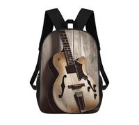 HETVBNS Guitar Pictures Backpack for Women Men, Durable 600D Polyester Bookbag with Large Capacity, Lightweight 17 Inch Laptop Backpack Minimalism Casual Daypack for Work, Travel