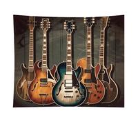 HETVBNS Guitars Art Tapestry Wall Hanging - 50"x60" Aesthetic Tapestries Soft Polyester Wall Art Decor Large Tapestry for Bedroom Living Room Dorm Backdrop, Hanging Kit Included