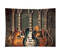 HETVBNS Guitars Art Tapestry Wall Hanging - 60"x80" Aesthetic Tapestries Soft Polyester Wall Art Decor Large Tapestry for Bedroom Living Room Dorm Backdrop, Hanging Kit Included