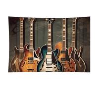 HETVBNS Guitars Art Tapestry Wall Hanging - 60"x90" Aesthetic Tapestries Soft Polyester Wall Art Decor Large Tapestry for Bedroom Living Room Dorm Backdrop, Hanging Kit Included