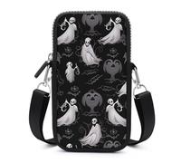 HETVBNS Halloween Goth Cell Phone Bag with Detachable Strap, Aesthetic Mini Sling Bag Small Crossbody Bag for Phone
