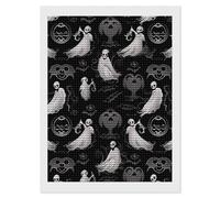 HETVBNS Halloween Goth Diamond Painting Kits for Adults, Full Round Drill DIY Diamond Art for Beginners, 5D Gem Art and Crafts for Home Wall Decor 12"x16"