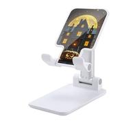 HETVBNS Halloween Night Phone Stand for Desk - Adjustable & Foldable Tablet Stand Portable Cell Phone Stand Holder Compatible with 4-13" Smartphones, Tablets