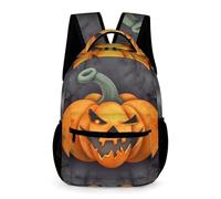 HETVBNS Halloween Pumpkin Backpack for Men Women, Durable Small Backpack Casual Lightweight Daypack for Travel Bag