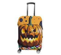 HETVBNS Halloween Pumpkin Monster Luggage Cover, Elastic Luggage Protector Fits 19-32in Suitcases, Washable & Anti-Scratch Suitcase Cover for Men Women, style, L, Classic