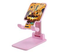 HETVBNS Halloween Pumpkin Monster Phone Stand for Desk - Adjustable & Foldable Tablet Stand Portable Cell Phone Stand Holder Compatible with 4-13" Smartphones, Tablets