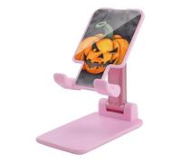 HETVBNS Halloween Pumpkin Phone Stand for Desk - Adjustable & Foldable Tablet Stand Portable Cell Phone Stand Holder Compatible with 4-13" Smartphones, Tablets