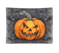 HETVBNS Halloween Pumpkin Tapestry Wall Hanging - 30"x40" Aesthetic Tapestries Soft Polyester Wall Art Decor Large Tapestry for Bedroom Living Room Dorm Backdrop, Hanging Kit Included