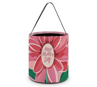 HETVBNS Happy Mother Day Candy Bag Halloween Trick Or Treat Bucket 7.9x8.3in, Reusable Gift Bags for Party Holiday Wedding