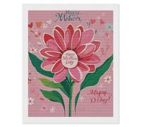 HETVBNS Happy Mother Day Diamond Painting Kits for Adults, Full Round Drill DIY Diamond Art for Beginners, 5D Gem Art and Crafts for Home Wall Decor 16"x20"