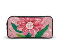 HETVBNS Happy Mother Day Pencil Case Large Capacity, Durable Pencil Pouch Portable Small Cosmetic Bag with Metal Zipper, Simple Makeup Pouch Aesthetic Toiletry Bag for Travel Office