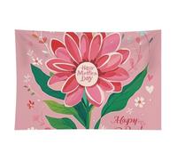 HETVBNS Happy Mother Day Tapestry Wall Hanging - 40"x60" Aesthetic Tapestries Soft Polyester Wall Art Decor Large Tapestry for Bedroom Living Room Dorm Backdrop, Hanging Kit Included