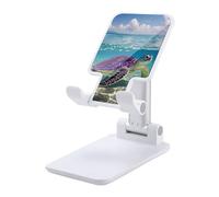 HETVBNS Hawaii with Purple Sea Turtle Phone Stand for Desk - Adjustable & Foldable Tablet Stand Portable Cell Phone Stand Holder Compatible with 4-13" Smartphones, Tablets