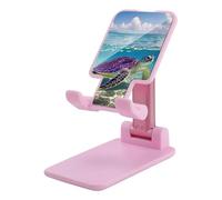 HETVBNS Hawaii with Purple Sea Turtle Phone Stand for Desk - Adjustable & Foldable Tablet Stand Portable Cell Phone Stand Holder Compatible with 4-13" Smartphones, Tablets