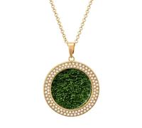 HETVBNS - Hedge Necklace, Alloy Round Pendant with Diamond, Elegant Pendant Necklace for Women Men, Una talla, Metal, Alloy.