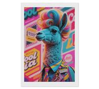 HETVBNS Hippie Sheep Diamond Painting Kits for Adults, Full Round Drill DIY Diamond Art for Beginners, 5D Gem Art and Crafts for Home Wall Decor 8"x12"