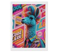 HETVBNS Hippie Sheep Diamond Painting Kits for Adults, Full Round Drill DIY Diamond Art for Beginners, 5D Gem Art and Crafts for Home Wall Decor 12"x16"