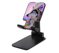 HETVBNS Hippie Wolf Phone Stand for Desk - Adjustable & Foldable Tablet Stand Portable Cell Phone Stand Holder Compatible with 4-13" Smartphones, Tablets