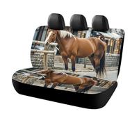 HETVBNS Horse in The Street Car Seat Covers for Back Seat Pet Protector, Universal Auto Rear Seats Cover, Non Slip Back Seats Covers for Car, Truck & SUV