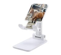 HETVBNS Horse in The Street Phone Stand for Desk - Adjustable & Foldable Tablet Stand Portable Cell Phone Stand Holder Compatible with 4-13" Smartphones, Tablets