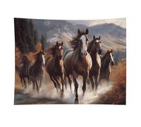 HETVBNS Horses Tapestry Wall Hanging - 30"x40" Aesthetic Tapestries Soft Polyester Wall Art Decor Large Tapestry for Bedroom Living Room Dorm Backdrop, Hanging Kit Included