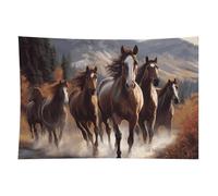 HETVBNS Horses Tapestry Wall Hanging - 40"x60" Aesthetic Tapestries Soft Polyester Wall Art Decor Large Tapestry for Bedroom Living Room Dorm Backdrop, Hanging Kit Included