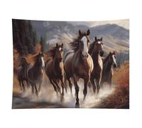 HETVBNS Horses Tapestry Wall Hanging - 60"x80" Aesthetic Tapestries Soft Polyester Wall Art Decor Large Tapestry for Bedroom Living Room Dorm Backdrop, Hanging Kit Included