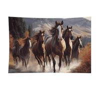 HETVBNS Horses Tapestry Wall Hanging - 60"x90" Aesthetic Tapestries Soft Polyester Wall Art Decor Large Tapestry for Bedroom Living Room Dorm Backdrop, Hanging Kit Included