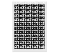 HETVBNS Houndstooth Black Diamond Painting Kits for Adults, Full Round Drill DIY Diamond Art for Beginners, 5D Gem Art and Crafts for Home Wall Decor 8"x12"