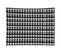 HETVBNS Houndstooth Black Tapestry Wall Hanging - 30"x40" Aesthetic Tapestries Soft Polyester Wall Art Decor Large Tapestry for Bedroom Living Room Dorm Backdrop, Hanging Kit Included